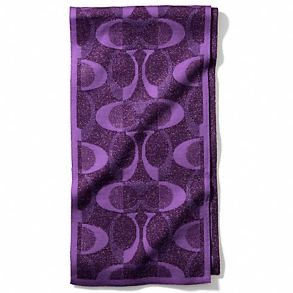 🎉 HP 🎉 🆕 Coach Tonal Dream Signature C Knit Scarf - Picture 1 of 7
